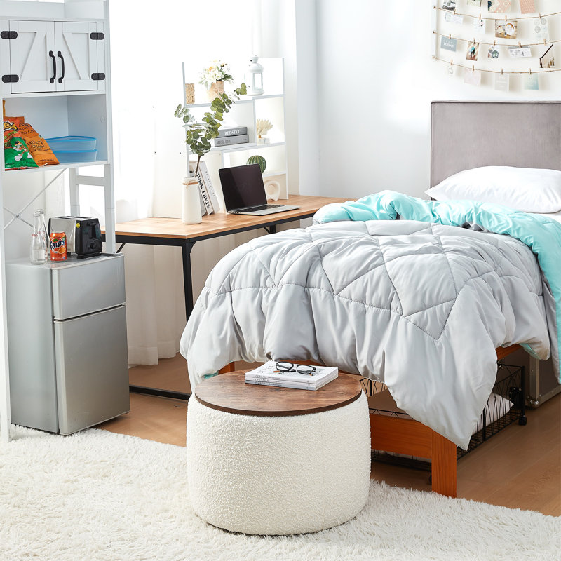 2East Upholstered Ottoman, White 