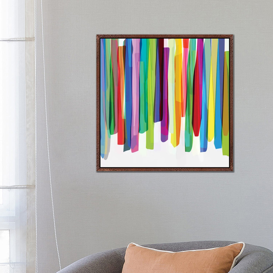 Leinwandbild - Grafikdruck „Colorful Stripes II” von Mareike Böhmer