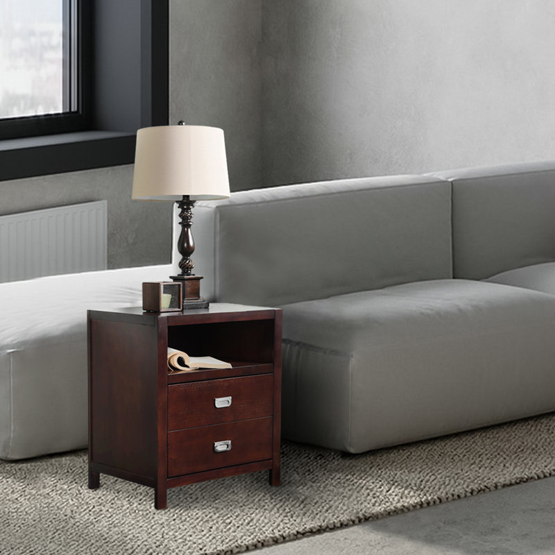 Amelia-Jo End Table Set with Storage, Brown