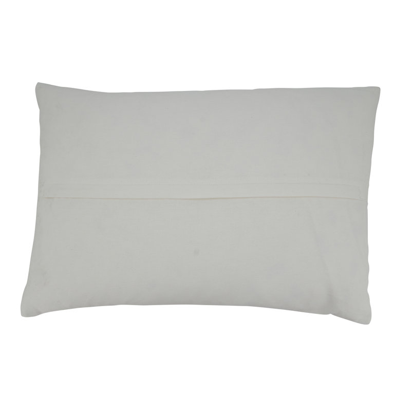 Black and White Chunky Striped Rectangular Throw Pillow