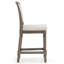 Tabouret de bar 26 po à hauteur de comptoir gris patiné avec siège et dossier rembourrés gris, 1 pièce-755379274-755379275-755379278