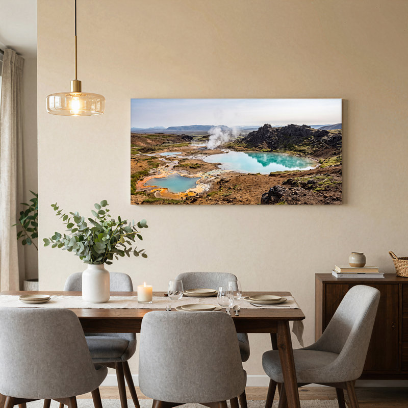 "Toile géante turquoise", art mural sur toile, 58“W x 28”H