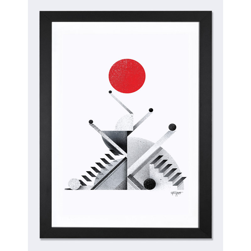 «OpenSpace V», impression, H 26 po x l 18 po x P 1,5 po, Toile encadrée d'or
