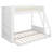 Bunk Bed With Chic Rattan Aesthetics, Bunk Bed Frame With Storage Bookshelf And LED Lighting-904871354