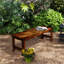 Banc combinant espace extérieur et deux avec bois de pin carbonisé et jardin de pin carbonisé