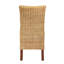 Modern Bohemian Dining Chair with Natural Rattan and Mahogany Wood