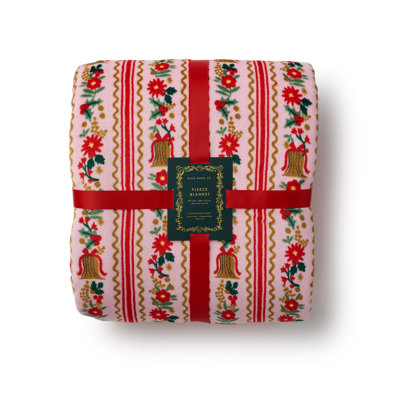 Rifle Paper Co. Holly Jolly Fleece Blanket