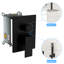 Double fonction, carré de 10 pouces, fixation au plafond, douche, noir mat, - valve d'échaudage, réglable à 360 °, pluie, fixation tous composants, protection de la tête, douche à pluie, réglable-121245156