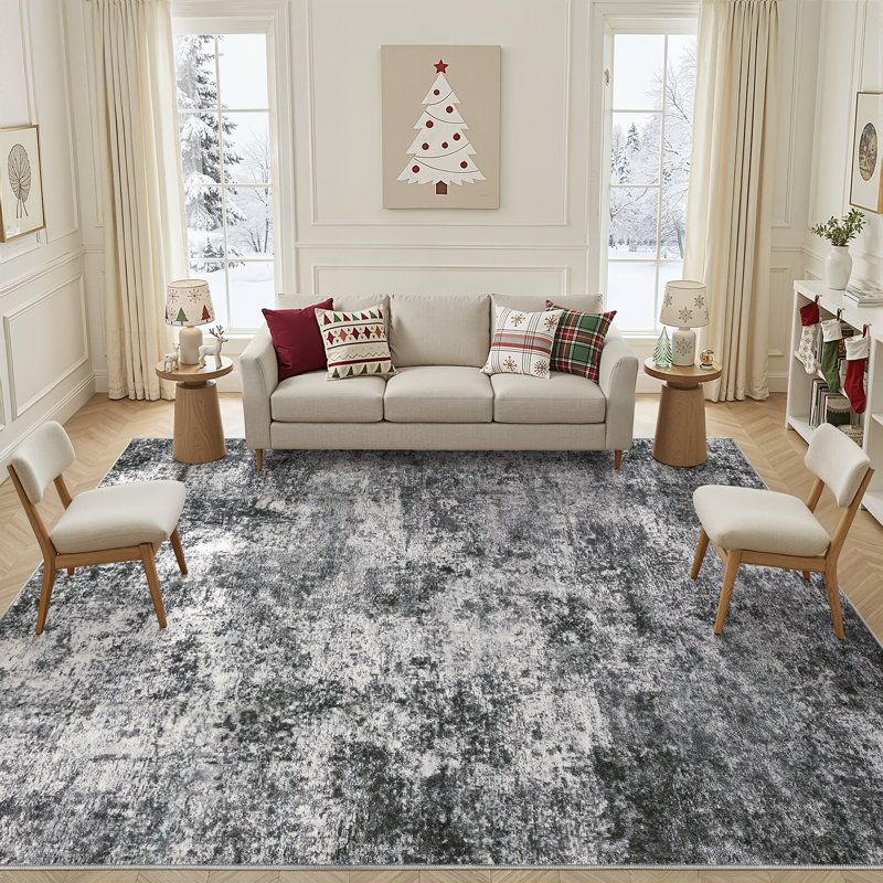 Dagmar Area Rug Living Room Rugs - Large Soft Indoor Neutral Modern Abstract Low Pile Washable Rug Carpet for Bedroom Dining Room Farmhouse Home Office