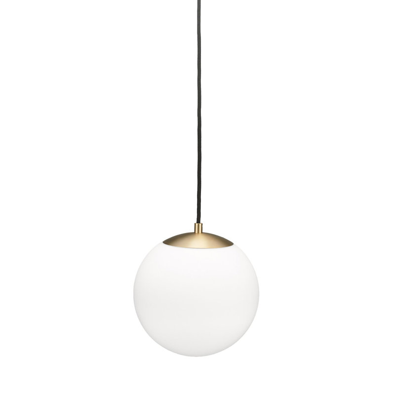 Luminaire suspendu 1 lumière Eclipse, Blanc, Or doux
