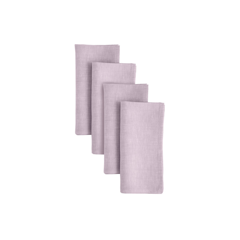 100% Pure Linen Dinner Napkins - Athena, Chambray Lavender