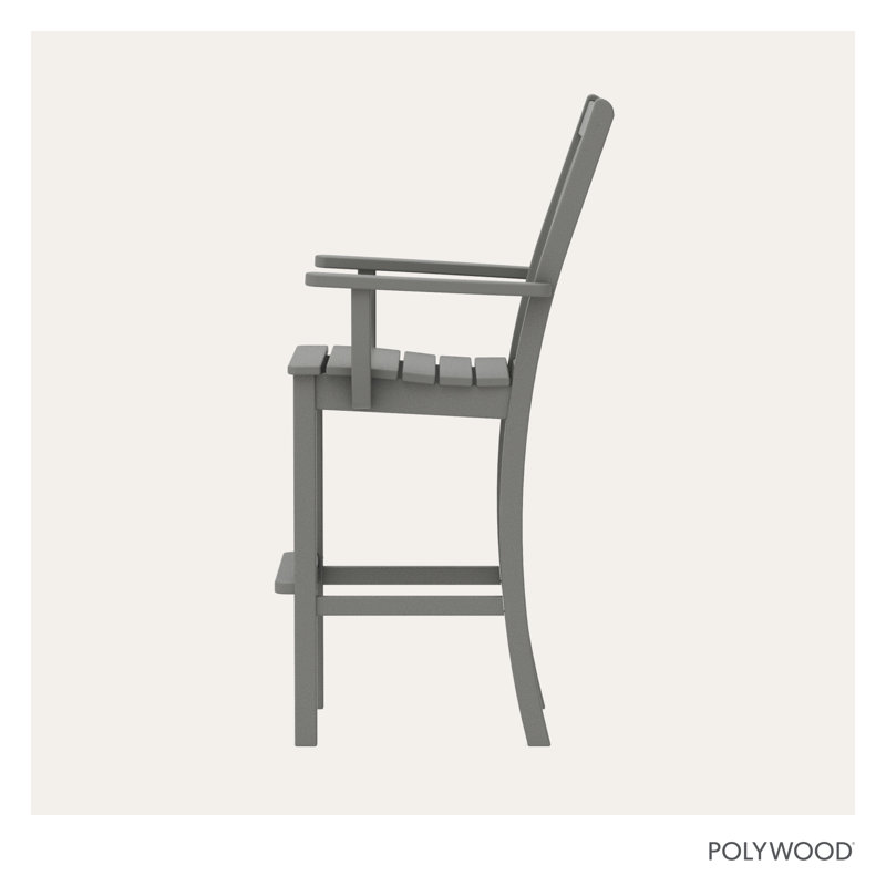 Chaise de bar POLYWOOD Vineyard, Gris ardoise