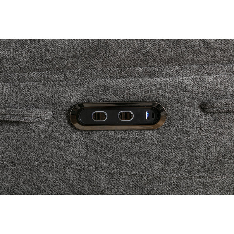 Power Recliner,  Power Recliner Chair With Bluetooth Speaker, 270 Degree Swivel With LED Light, Side Arm With Storage Pockets, USB+Type C Charging Port, Button Control, Retractable Footrest, Adjustable Backrest DG