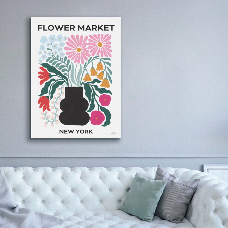 «Flower Market 3» par Laura Marshall, art mural sur toile, H 54 po x l 40 po x P 1,5 po