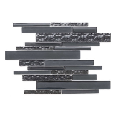 Karma Random Sized Glass Linear Mosaic Wall Tile