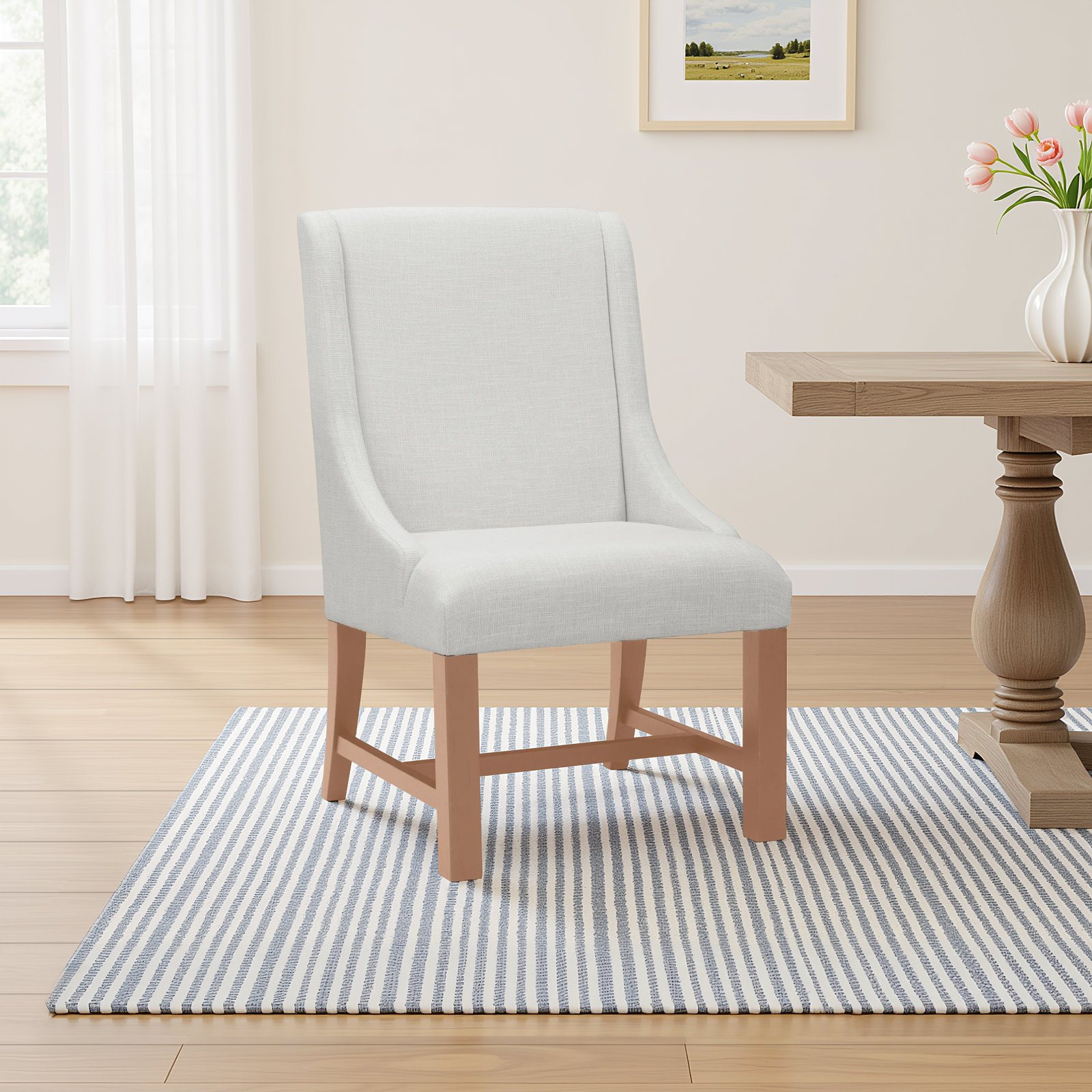 Romana Oak Dining Chair, Brown
