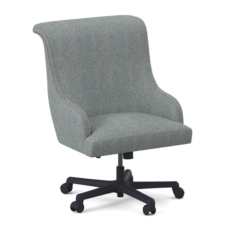 Madison Executive Chair, Pewter Small, Maya Cyan