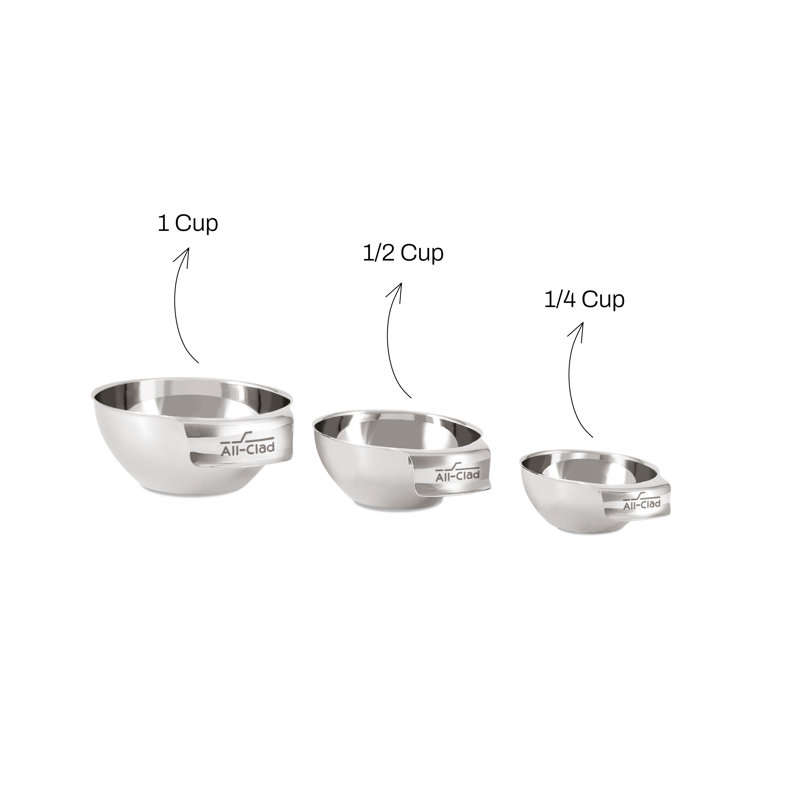 All-Clad Stainless Steel Mini Measuring Bowl Set, 3 Piece