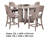 Zoko Counter Height Dining Table Set, Polyester, Wood-111934041-111934038