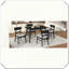Ensemble de chaises rembourrées de style Mid-Century 5 pièces