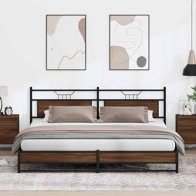 Bed, Brown Oak