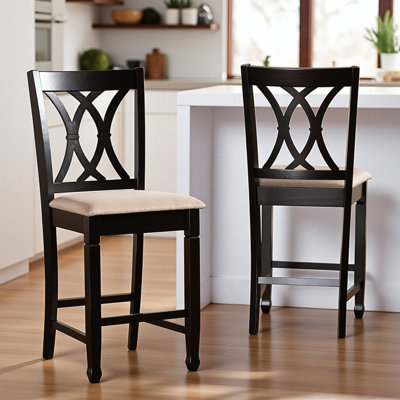 Tabouret de bar en bois massif 28,3 po Rountree