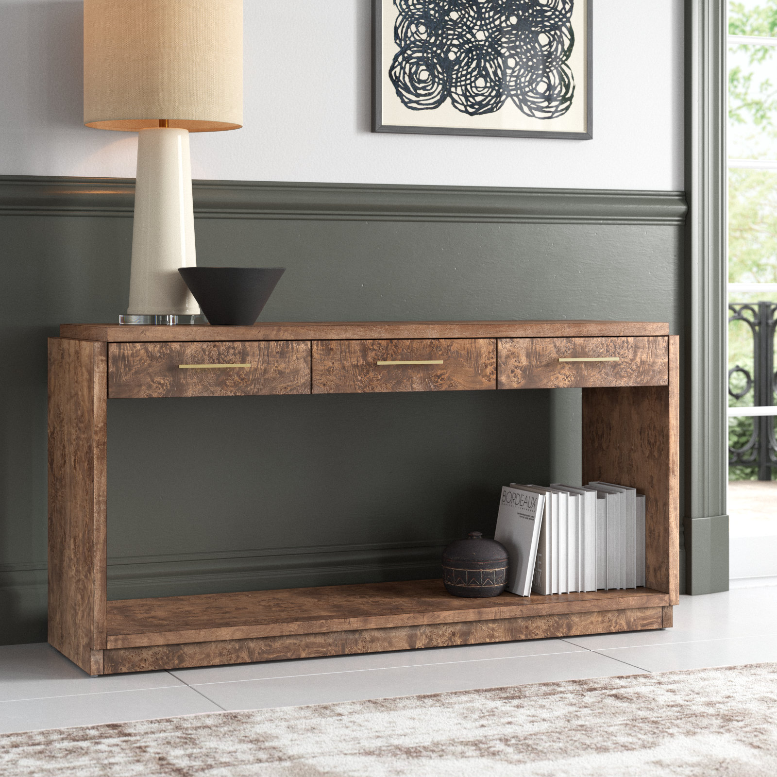 Kingston 60'' Console Table, Dark Brown