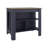 Cala Kitchen Island With Three Open Shelves (Not Include Stools)