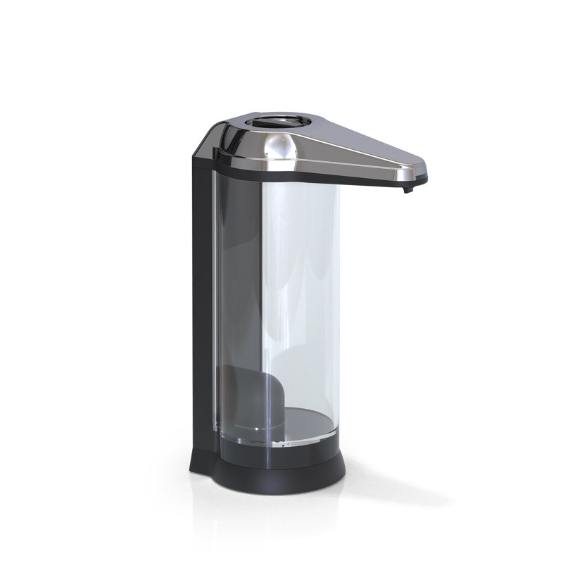 Touchless Chrome and Black Automatic Soap Dispenser