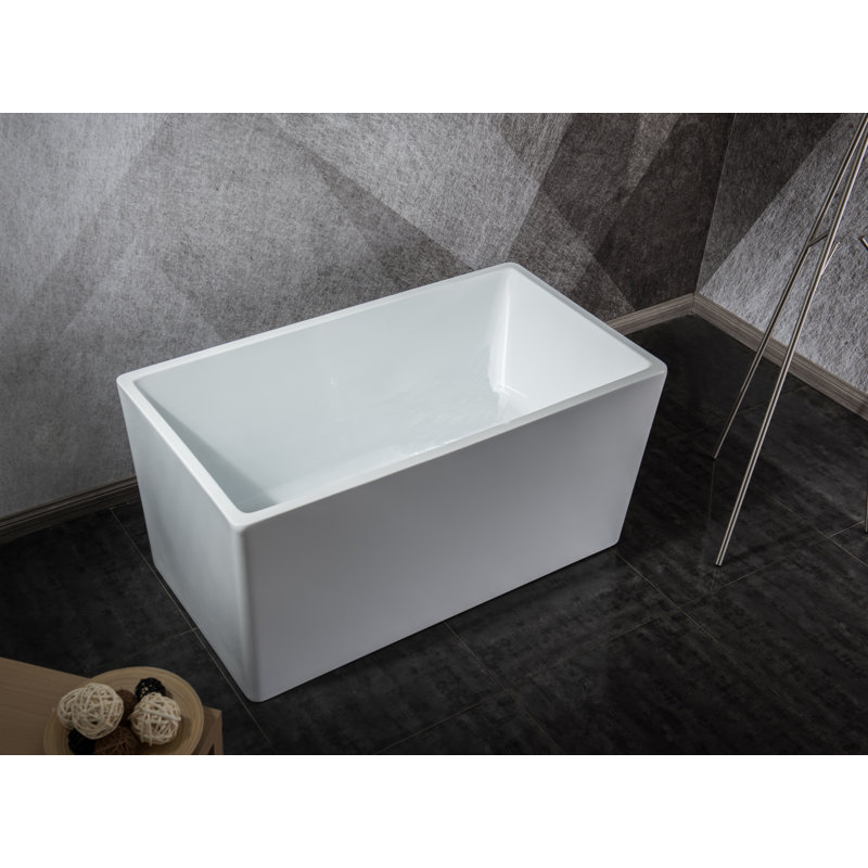 Baignoire de trempage autoportante en acrylique 43,25 po x 27,5 po