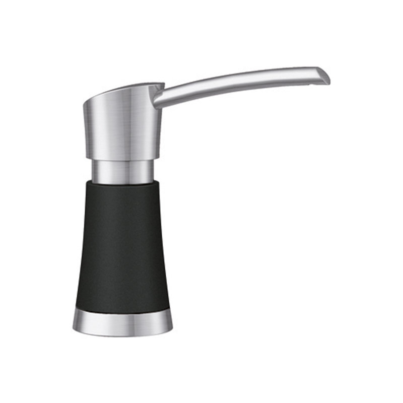 Artona Soap Dispenser - PVD Steel/Coal Black, Coal Black