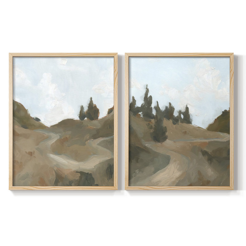 Sentier de randonnée West Fourche III - reproduction encadrée de qualité supérieure - prêt à être accroché - aucun clou requis - aucun clou requis