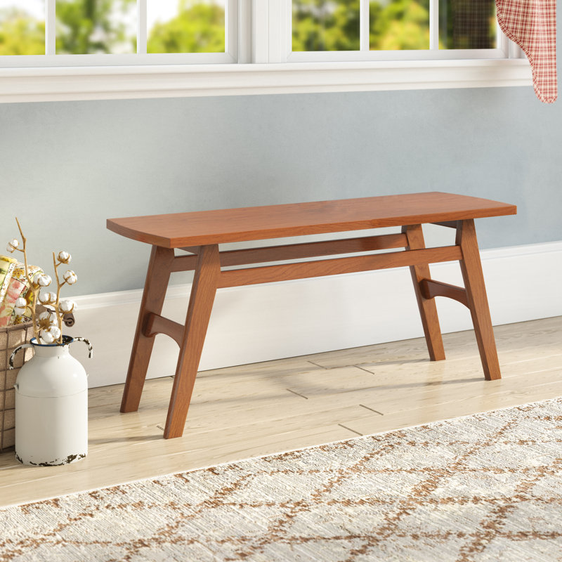 Banc en noyer massif Kai, H 17,5 po x l 46 po x P 13 po