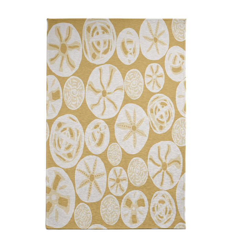 Tapis géométrique jaune / beige Alcesta, Rectangle 2 pi x 3 pi