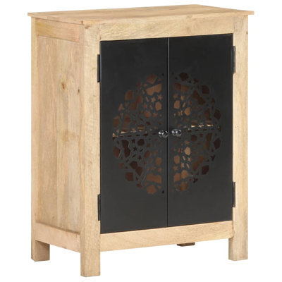 Buffet en bois de manguier massif 29,5 po x 23,6 po x 13,8 po