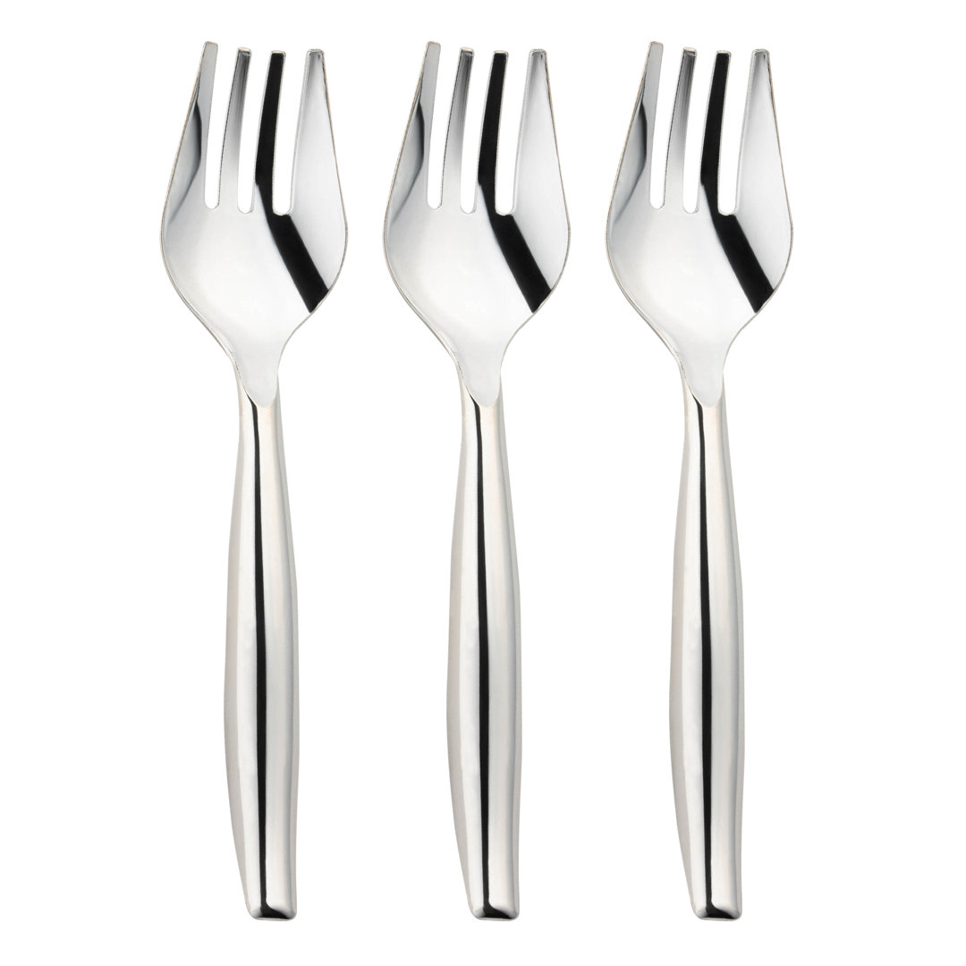 Silver Disposable Plastic Serving Forks Smarty Had a Party