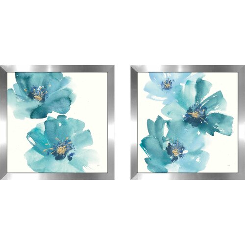 Latitude Run® Teal Cosmos III Framed On Paper 2 Pieces Print & Reviews ...