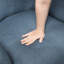 Chaise en contreplaqué bleu avec revêtement texturé et finition moderne en bois massif