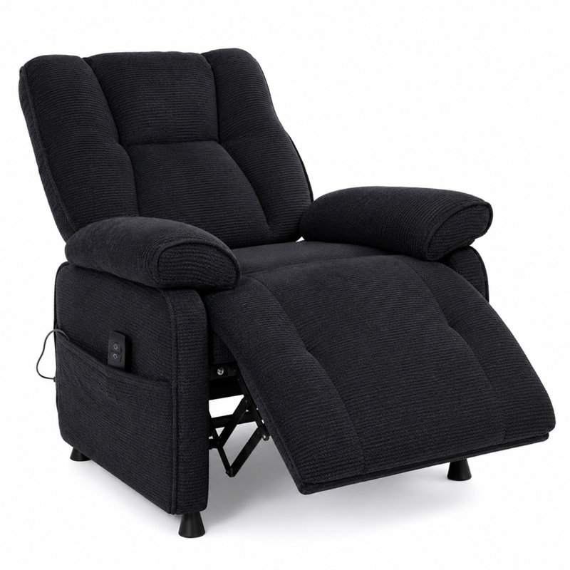 Fauteuil inclinable électrique Basic, Chenille gris foncé