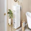 Meuble-lavabo flottant moderne de 18,5 po avec lavabo en résine - parfait pour les petites salles de bain, rangement à gauche