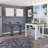 Sierra 7-Shelf 4-Door 2-Piece Kitchen Set, Upper Wall Cabinet And Kitchen Island White-1099133441