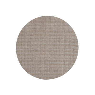 6'0" x 6'0" New Hand Loomed Brown Wool Round Oriental Rug