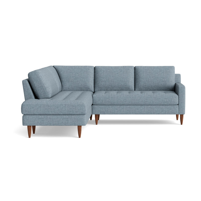 MCM Sectional, Left Hand Facing, Performance Velvet - Denim