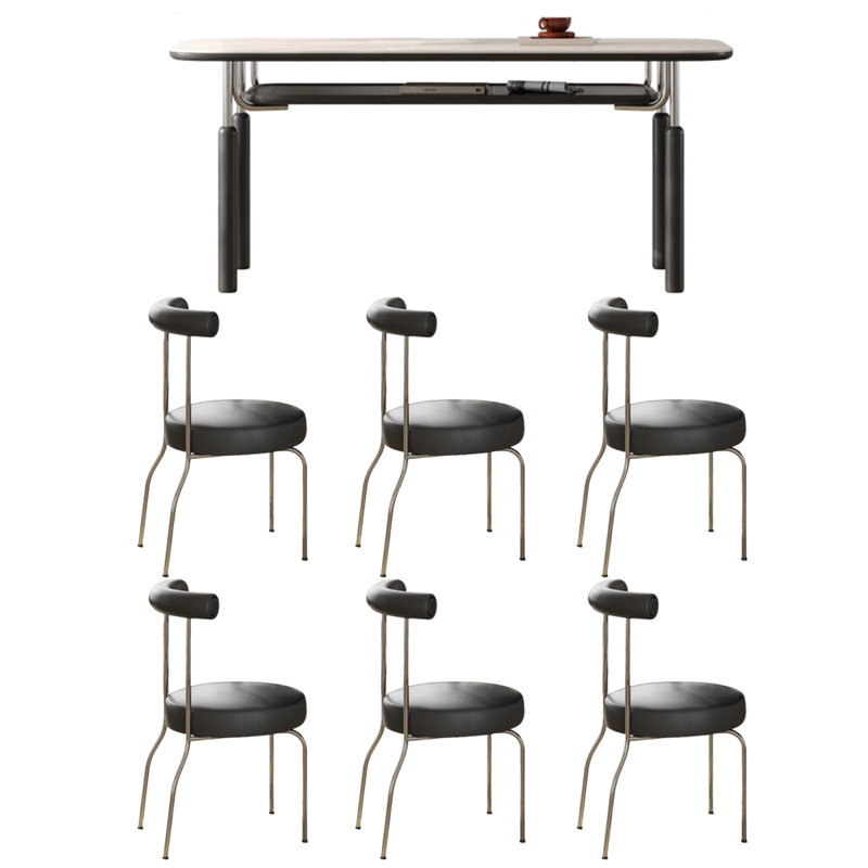 Table de salle à manger moderne, H 29,52 po x L 62,99 po x l 31,49 po