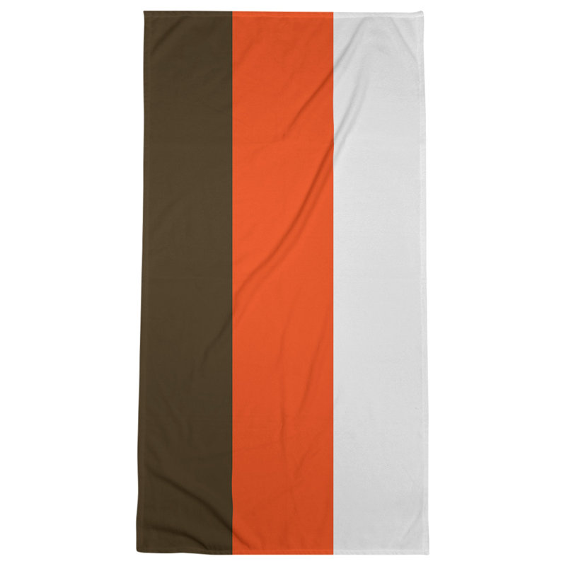 Cleveland Beach Towel, Dark Orange/Light Gray/Brown