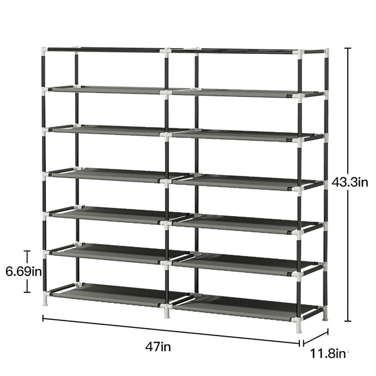 6-Layer Double Shoe Rack