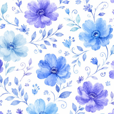 Rouleau de papier peint pelez et collez amovible français floral l 17,7 po x H 118 po