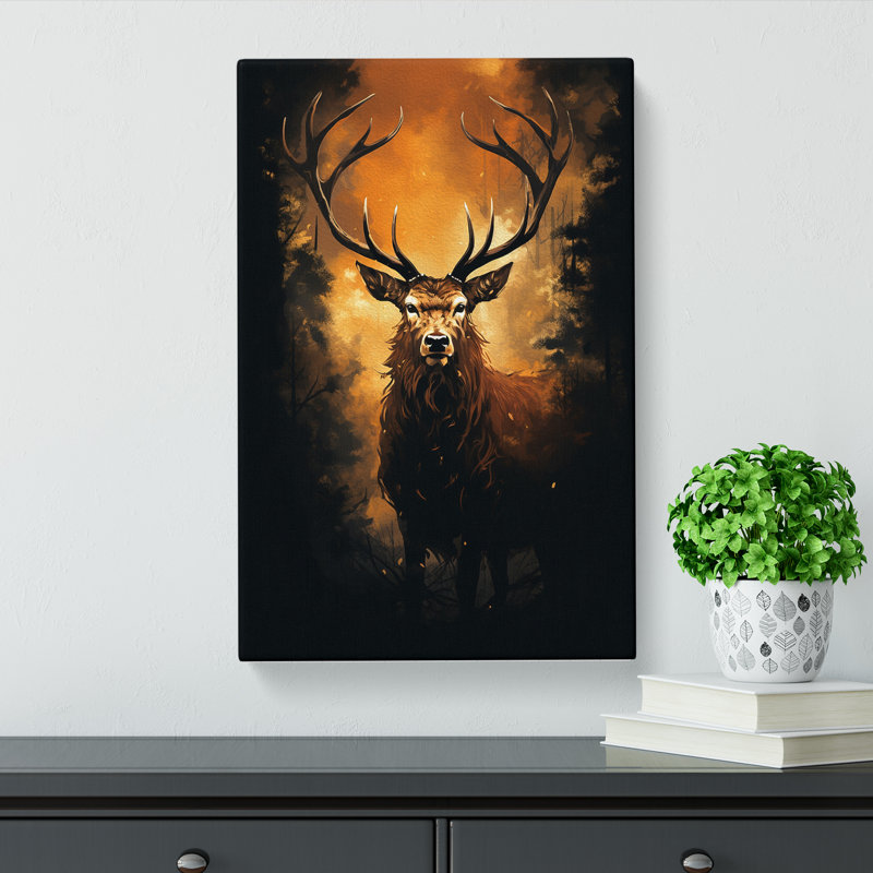 Stag - No Frame Print, 50cm H x 35cm W x 3cm D