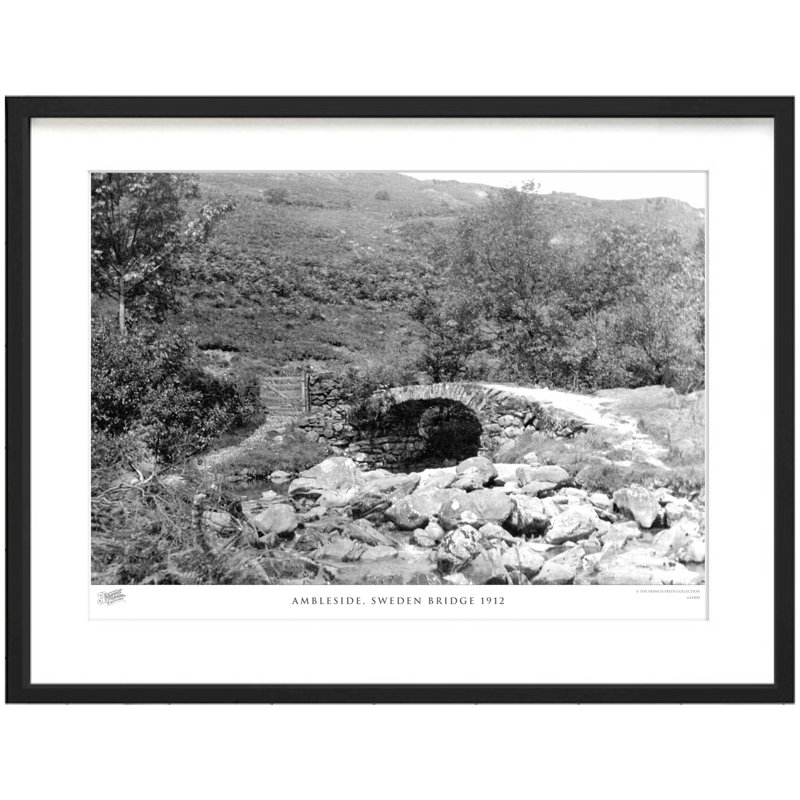 Ambleside, Sweden Bridge 1912 by Francis Frith - Single Picture Frame Print, 40cm H x 50cm W x 2.3cm D
