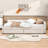 Upholstered Daybed with Built-in USB Ports and Two Storage Drawers-551723570